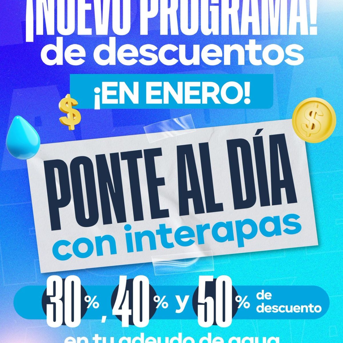 IINTERAPAS LANZA PROGRAMA DE REGULARIZACIÓN DE&nbsp;PAGOS