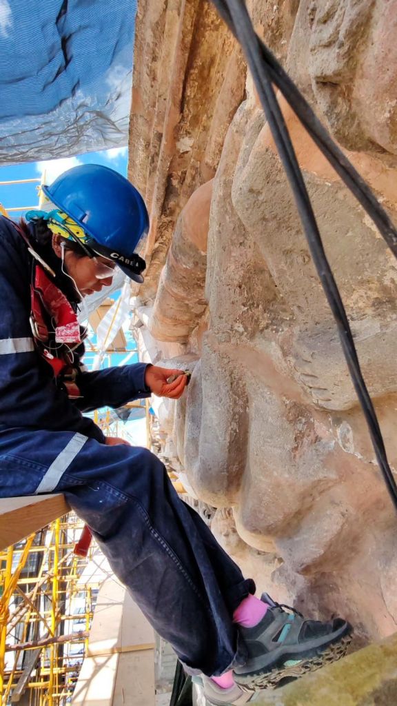 AVANZA LA RESTAURACIÓN DE LA FACHADA PRINCIPAL&nbsp; DEL&nbsp;CARMEN