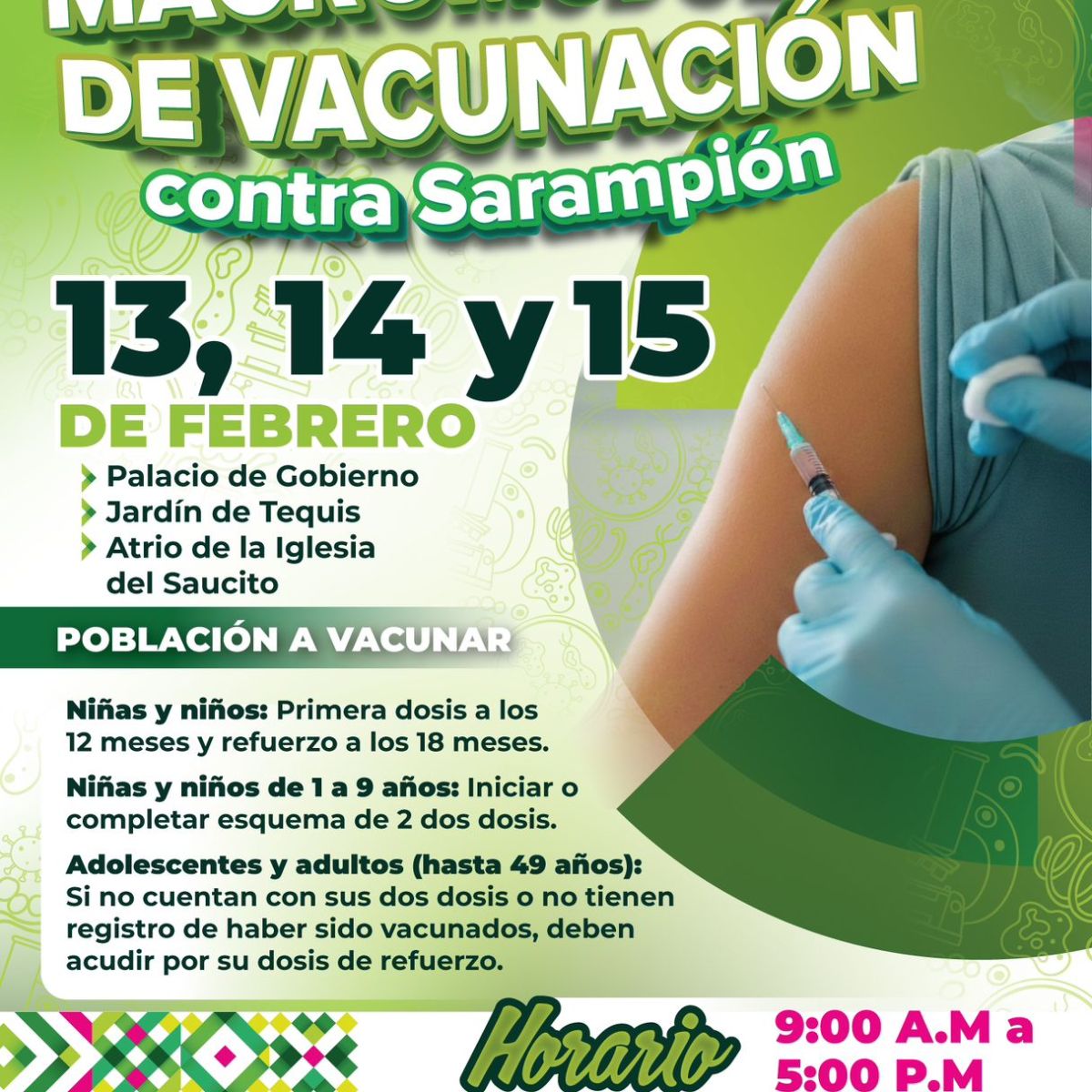 ABREN PUNTOS DE VACUNACIÓN MASIVOS CONTRA EL&nbsp;SARAMPIÓN