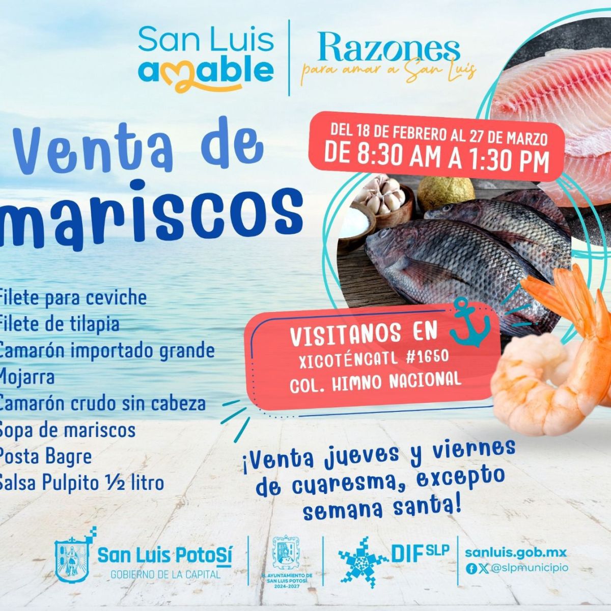 EN APOYO A LA ECONOMÍA FAMILIAR DIF MUNICIPAL IMPULSARÁ VENTA DE PRODUCTOS DEL MAR EN&nbsp;CUARESMA
