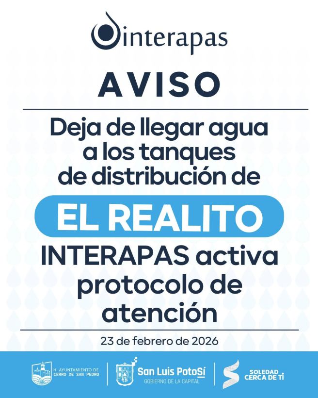 OTRA FALLA DEL REALITO QUE INTERRUMPE SUMINISTRO DE AGUA A LA&nbsp;CAPITAL