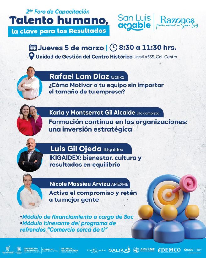 AYUNTAMIENTO DE SLP IMPULSA EL SEGUNDO FORO DE CAPACITACIÓN EN GESTIÓN DE&nbsp;TALENTO