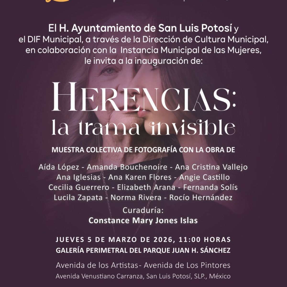 “HERENCIAS: LA TRAMA INVISIBLE” LLEGA A LA GALERÍA PERIMETRAL DEL PARQUE JUAN H.&nbsp;SÁNCHEZ