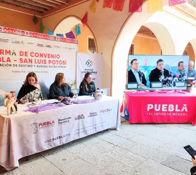 CONVENIO SE PROMOCIÓN TURÍSTICA ENTRE SAN LUIS POTOSÍ Y&nbsp;PUEBLA
