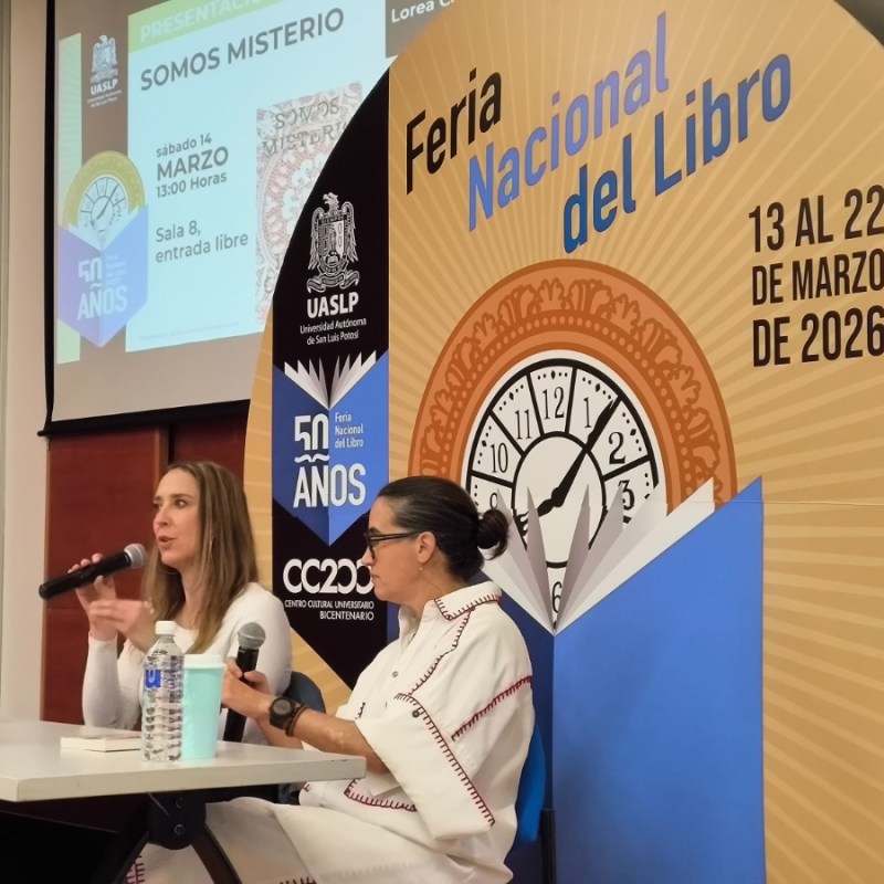 PRESENTA LOREA CANALES LA NOVELA «SOMOS MISTERIO» EN LA 59 FNL&nbsp;UASLP