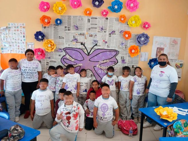 ESTUDIANTES DE ESCUELAS MUNICIPALES SE CONCIENTIZAN Y SUMAN EVENTOS DEL&nbsp;8M