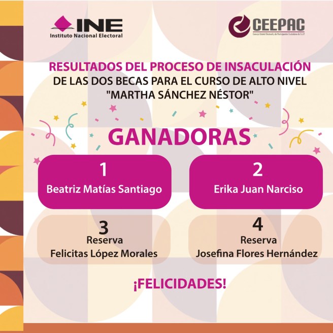 CEEPAC DA A CONOCER A LAS GANADORAS DE LAS BECAS&nbsp; «MARTHA SÁNCHEZ&nbsp;NÉSTOR»