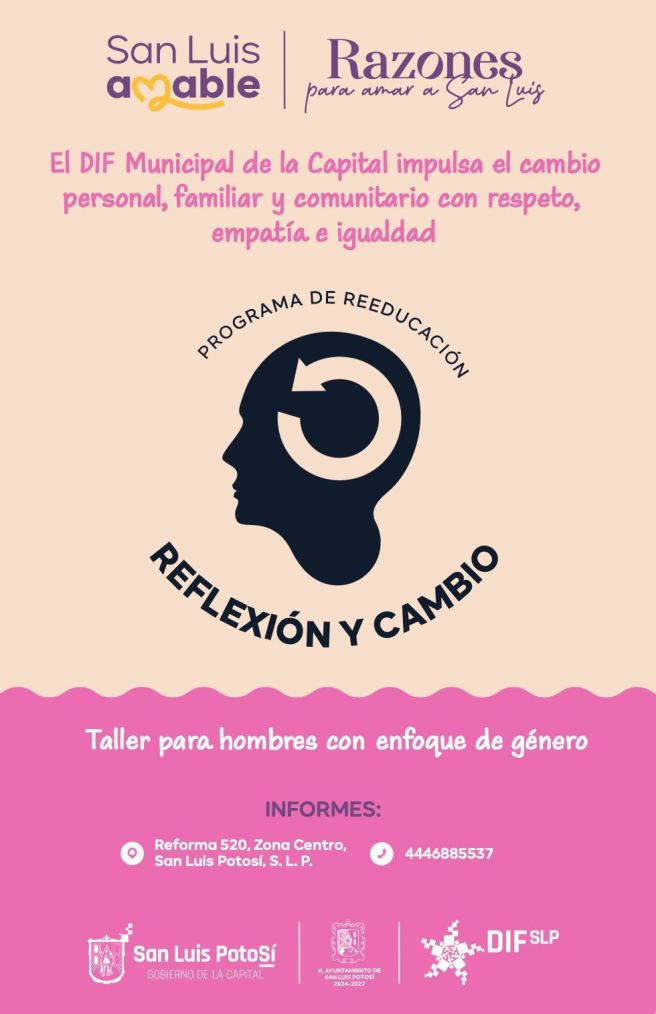 INVITA DIF MUNICIPAL A HOMBRES AL CURSO “REFEXIÓN Y&nbsp;CAMBIO”