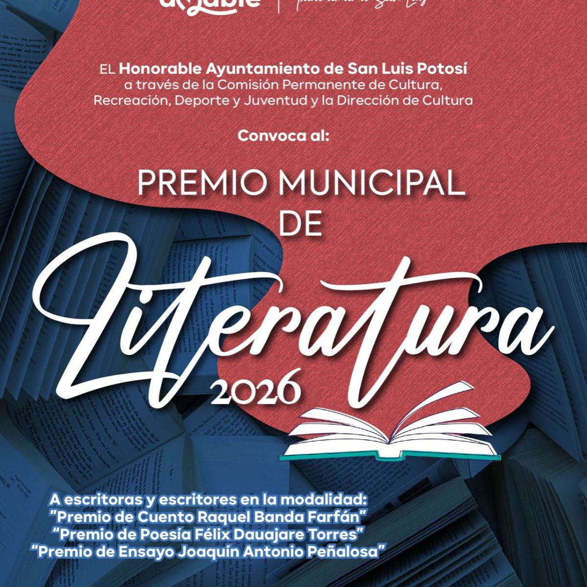 AYUNTAMIENTO LANZA LA CONVOCATORIA AL PREMIO MUNICIPAL DE LITERATURA&nbsp;2026