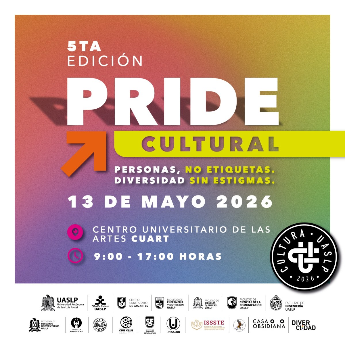 PRIDE CULTURAL 2026 DE LA UASLP FOMENTA DIÁLOGO Y DIVERSIDAD DESDE LA&nbsp;CULTURA