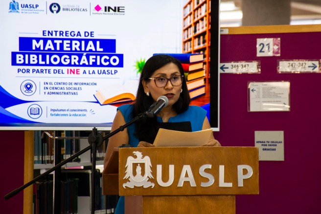 ENTREGA INE ACERVO BIBLIOGRÁFICO A LA&nbsp;UASLP
