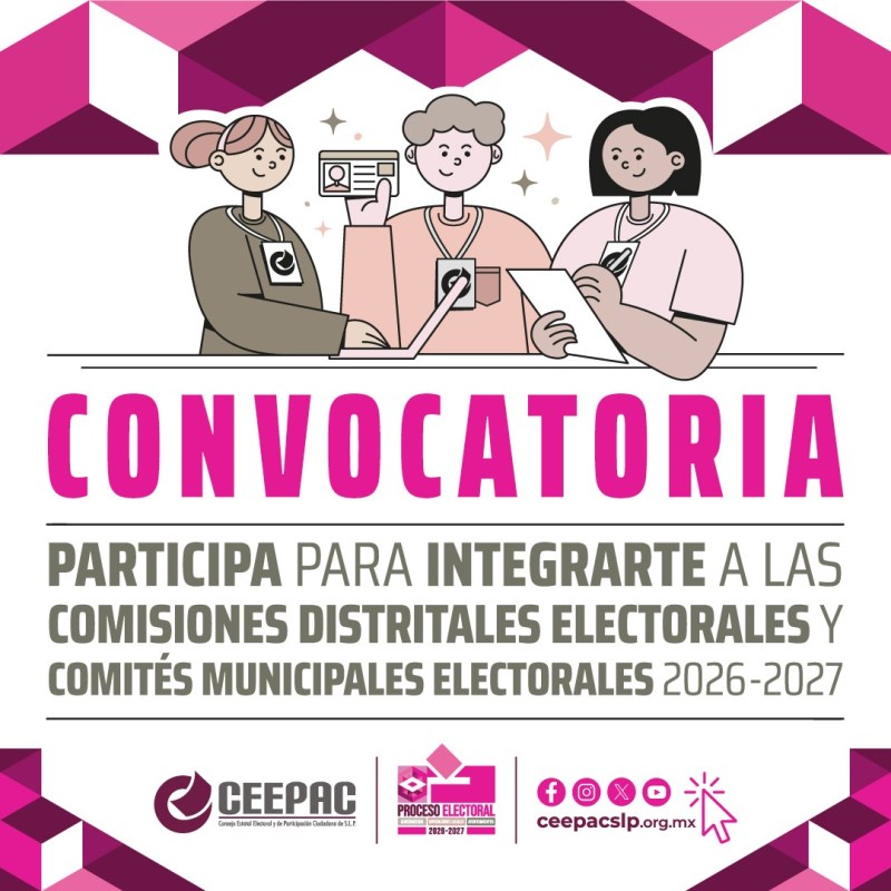 CEEPAC ABRE CONVOCATORIA PARA INTEGRAR ORGANISMOS ELECTORALES DISTRITALES Y&nbsp;MUNICIPALES