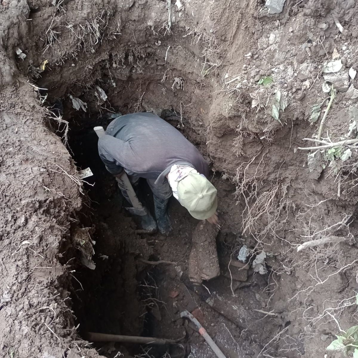 RECUPERAN PRESIÓN DE AGUA EN LA CONSTANCIA, SOLEDAD QUE OBSTRUÍA UNAS&nbsp;RAÍCES