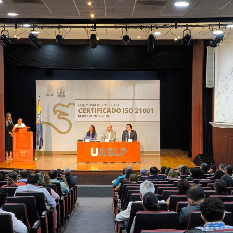 LOGRA UASLP CERTIFICACIÓN DE&nbsp; CALIDAD Y MEDIO AMBIENTE ISO&nbsp;21001