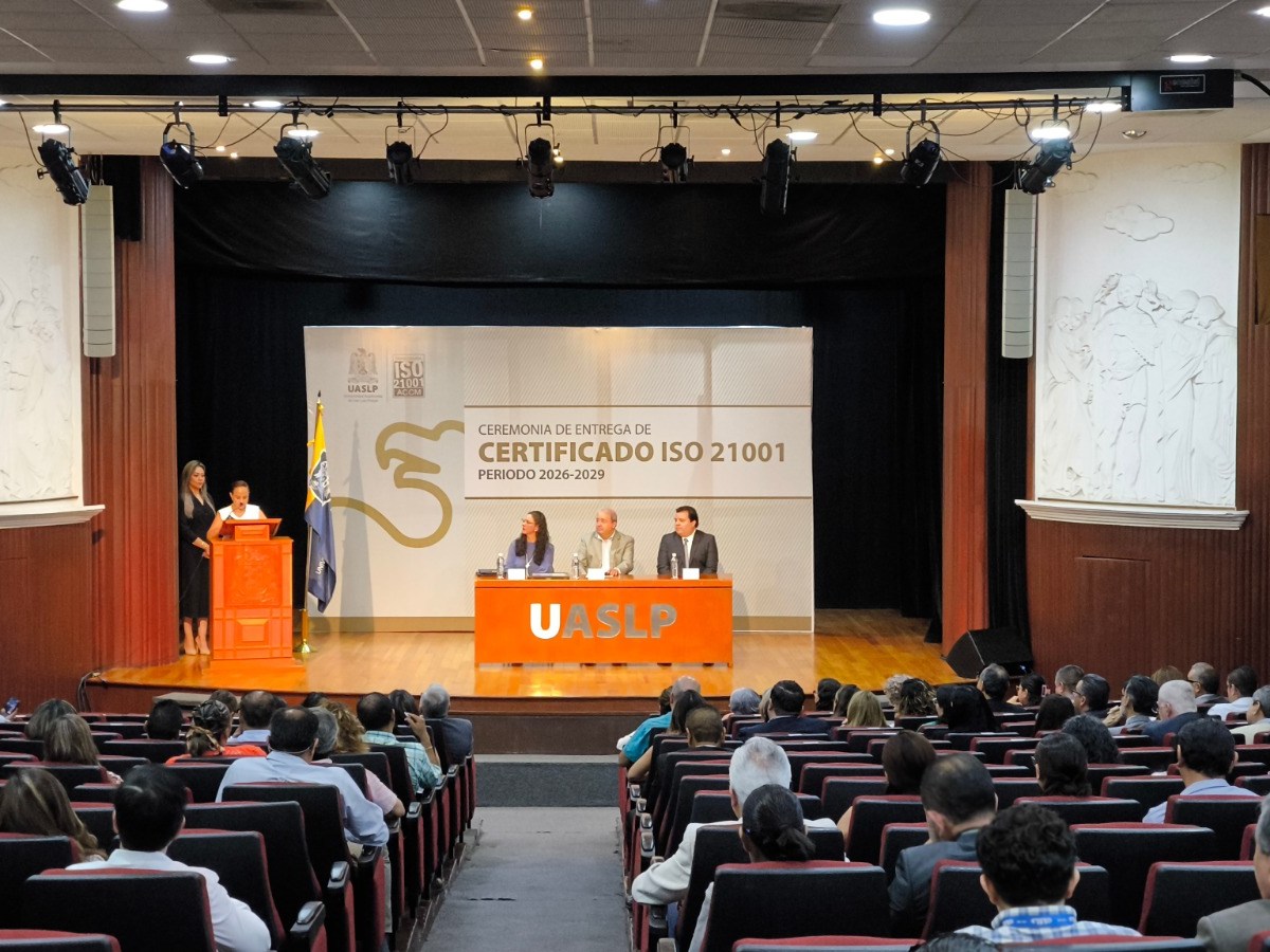 LOGRA UASLP CERTIFICACIÓN DE&nbsp; CALIDAD Y MEDIO AMBIENTE ISO&nbsp;21001