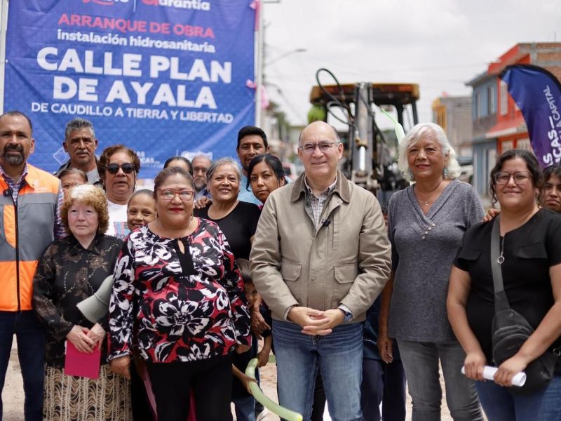ARRANCA ALCALDE DE LA CAPITAL OBRA EN LA CALLE PLAN DE AYALA DE LA COLONIA EMILIANO&nbsp;ZAPATA