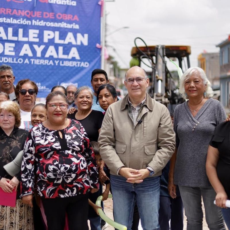 ARRANCA ALCALDE DE LA CAPITAL OBRA EN LA CALLE PLAN DE AYALA DE LA COLONIA EMILIANO&nbsp;ZAPATA