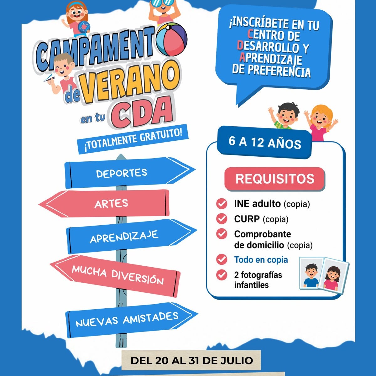 GOBIERNO MUNICIPAL DE LA CAPITAL INVITA A PARTICIPAR EN LOS CAMPAMENTOS DE&nbsp;VERANO