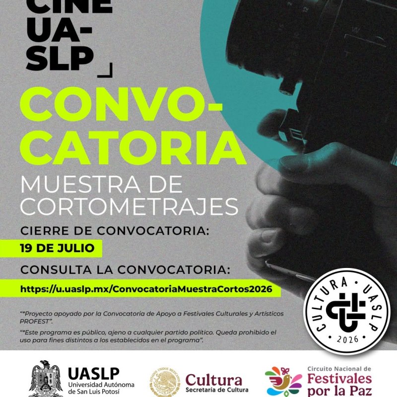 FESTIVAL DE CINE UASLP ABRIÓ SU CONVOCATORIA PARA LA SEXTA MUESTRA DE&nbsp;CORTOMETRAJE