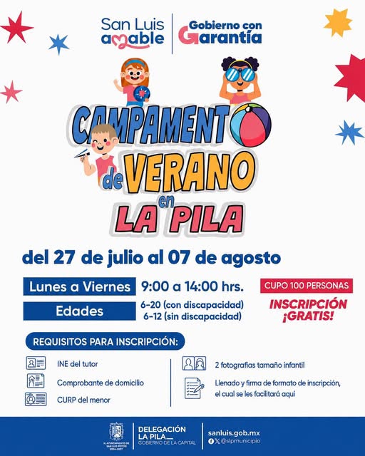 CAMPAMENTO DE VERANO EN LA PILA ABRE&nbsp;INSCRIPCIONES