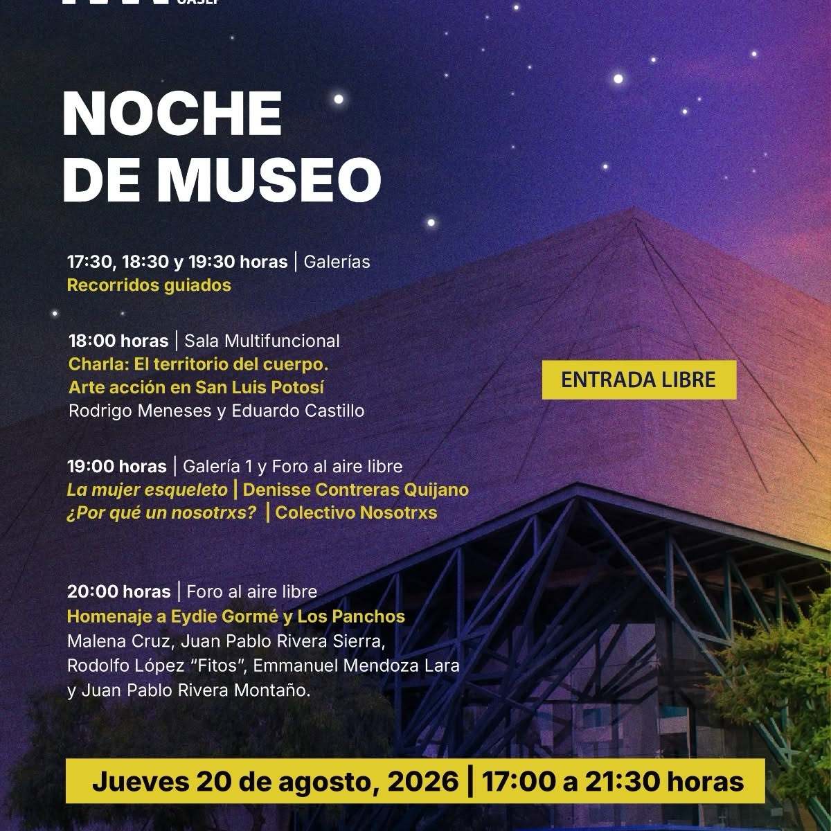 MUNI PRESENTARÁ UNA NOCHE DE ARTE PERFORMANCE Y MÚSICA, ENTRADA&nbsp;LIBRE