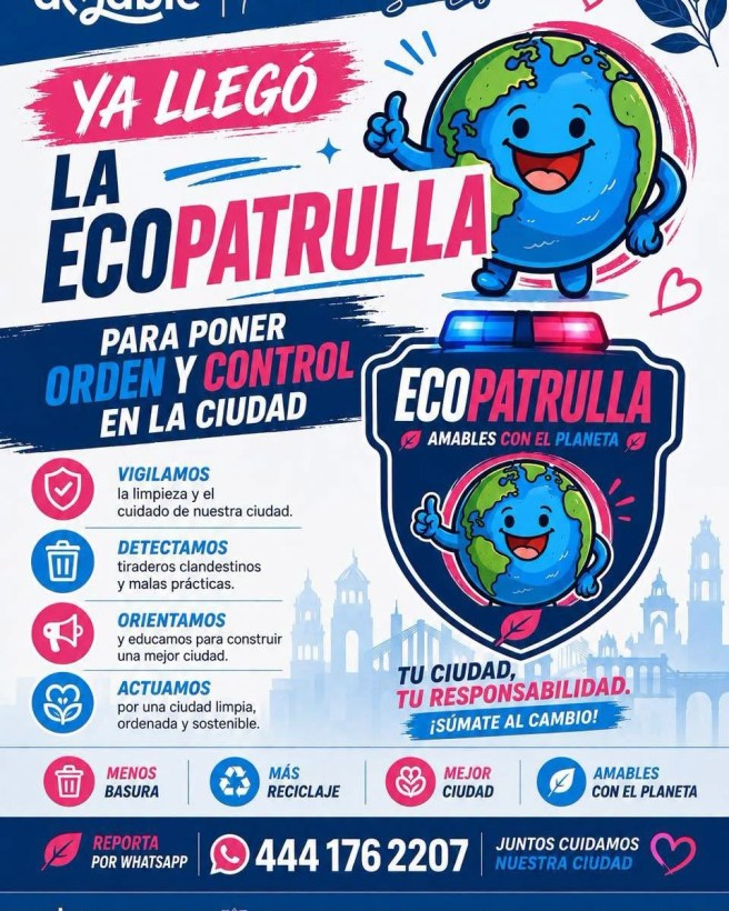 ECOPATRULLA FORTALECE VIGILANCIA Y ATENCIÓN AMBIENTAL EN SAN LUIS POTOSÍ&nbsp;CAPITAL