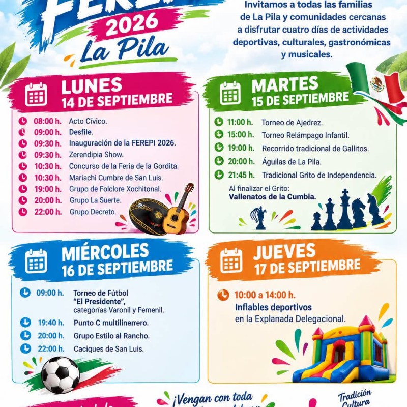 FEREPI 2026 OFRECERÁ ACTIVIDADES DEL 14 AL 17 DE&nbsp;SEPTIEMBRE