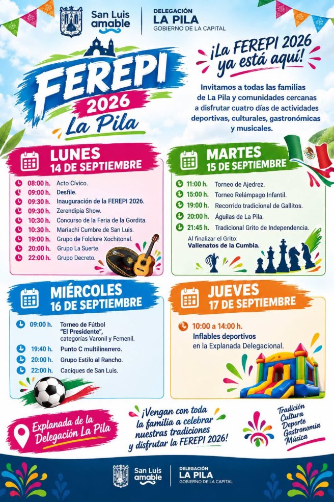 FEREPI 2026 OFRECERÁ ACTIVIDADES DEL 14 AL 17 DE&nbsp;SEPTIEMBRE