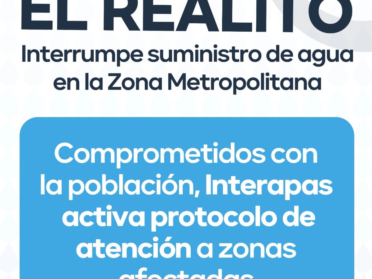 NO MANDA AGUA EL REALITO POR NOVENA&nbsp;FALLA