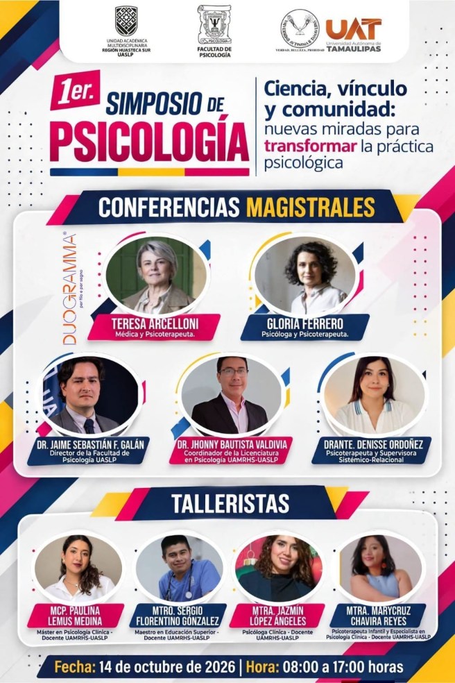 ESPECIALISTAS DE ITALIA PARTICIPARÁN EN SIMPOSIO DE PSICOLOGÍA DE LA UAMRHS&nbsp;UASLP
