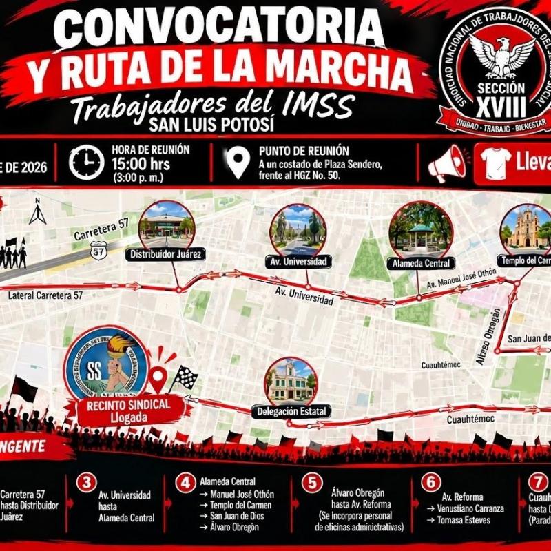 MARCHA TRABAJADORES IMSS