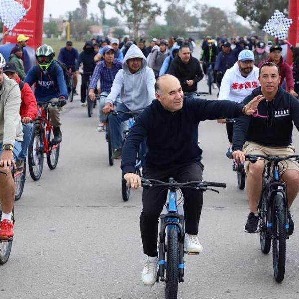 ENTREGA GALINDO 400 BICICLETAS Y PUSO EN MARCHA EL&nbsp; PROGRAMA CULTURA EN TU&nbsp;COLONIA